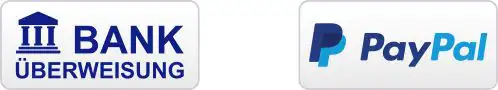 Logo Sichere Zahlung Bank-Überweisung und Paypal