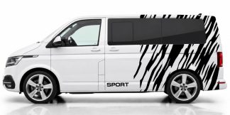 1a Aufkleber in Schwarz auf einem weißen VW T6