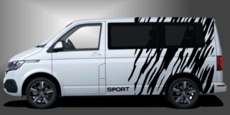 1a Aufkleber in Schwarz auf weißem VW T6