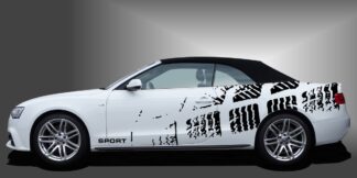 Der Auto Folie Streifen ist ein beeindruckender Tuningaufkleber für Cabrios, der dem Fahrzeug eine sportliche und moderne Komponente im Design verleiht. Das Set besteht aus modularen Einzelelementen im Baukastenprinzip. Geeignet für glatte, lackierte Fahrzeugoberflächen. Material: Hochwertige Plotterfolie (Mactac), UV-beständig, waschstraßenfest, rückstandslos entfernbar, Haltbarkeit über 10 Jahre.