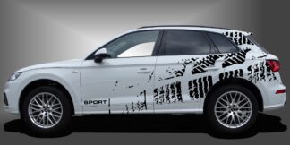 Das Fahrzeug Design ist ein temperamentvolles Aufkleberdesign für SUVs, das dem Fahrzeug eine sportliche und moderne Intensität im Design verleihen. Das Set besteht aus modularen Einzelelementen im Baukastenprinzip. Geeignet für glatte, lackierte Fahrzeugoberflächen. Material: Hochwertige Plotterfolie (Mactac), UV-beständig, waschstraßenfest, rückstandslos entfernbar, Haltbarkeit über 10 Jahre.