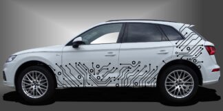 Das Seitendekor Tribal ist ein spannender Autosticker für SUVs, der dem Fahrzeug eine sportliche und moderne Inszenierung im Design verleiht. Das Set besteht aus modularen Einzelelementen im Baukastenprinzip. Geeignet für glatte, lackierte Fahrzeugoberflächen. Material: Hochwertige Plotterfolie (Mactac), UV-beständig, waschstraßenfest, rückstandslos entfernbar, Haltbarkeit über 10 Jahre.