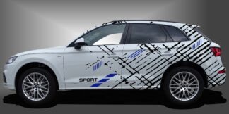 Die Aufkleber Streifen sind energiegeladene Autoaufkleber für SUVs, die dem Fahrzeug ein sportliches und modernes Styling im Design verleihen. Das Set besteht aus modularen Einzelelementen im Baukastenprinzip. Geeignet für glatte, lackierte Fahrzeugoberflächen. Material: Hochwertige Plotterfolie (Mactac), UV-beständig, waschstraßenfest, rückstandslos entfernbar, Haltbarkeit über 10 Jahre.
