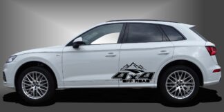Der Autoaufkleber 4x4 ist ein dynamischer Car-Sticker für SUVs, der dem Fahrzeug ein sportliches und modernes Styling im Design verleiht. Das Set besteht aus modularen Einzelelementen im Baukastenprinzip. Geeignet für glatte, lackierte Fahrzeugoberflächen. Material: Hochwertige Plotterfolie (Mactac), UV-beständig, waschstraßenfest, rückstandslos entfernbar, Haltbarkeit über 10 Jahre. Größe der Aufkleber 850x400 mm. Preis 74,90 EUR für beide Fahrzeugseiten.