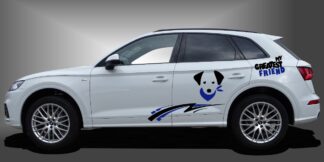 Der Hund Autoaufkleber ist ein ausgefallener Autosticker für SUVs, der dem Fahrzeug eine sportliche und moderne Komponente im Design verleiht. Das Set besteht aus modularen Einzelelementen im Baukastenprinzip. Geeignet für glatte, lackierte Fahrzeugoberflächen. Material: Hochwertige Plotterfolie (Mactac), UV-beständig, waschstraßenfest, rückstandslos entfernbar, Haltbarkeit über 10 Jahre.