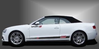 Der Viperstreifen ist ein dynamischer Car-Sticker für Cabrios, der dem Fahrzeug einen sportlichen und modernen Auftritt im Design verleiht. Das Set besteht aus modularen Einzelelementen im Baukastenprinzip. Geeignet für glatte, lackierte Fahrzeugoberflächen. Material: Hochwertige Plotterfolie (Mactac), UV-beständig, waschstraßenfest, rückstandslos entfernbar, Haltbarkeit über 10 Jahre.