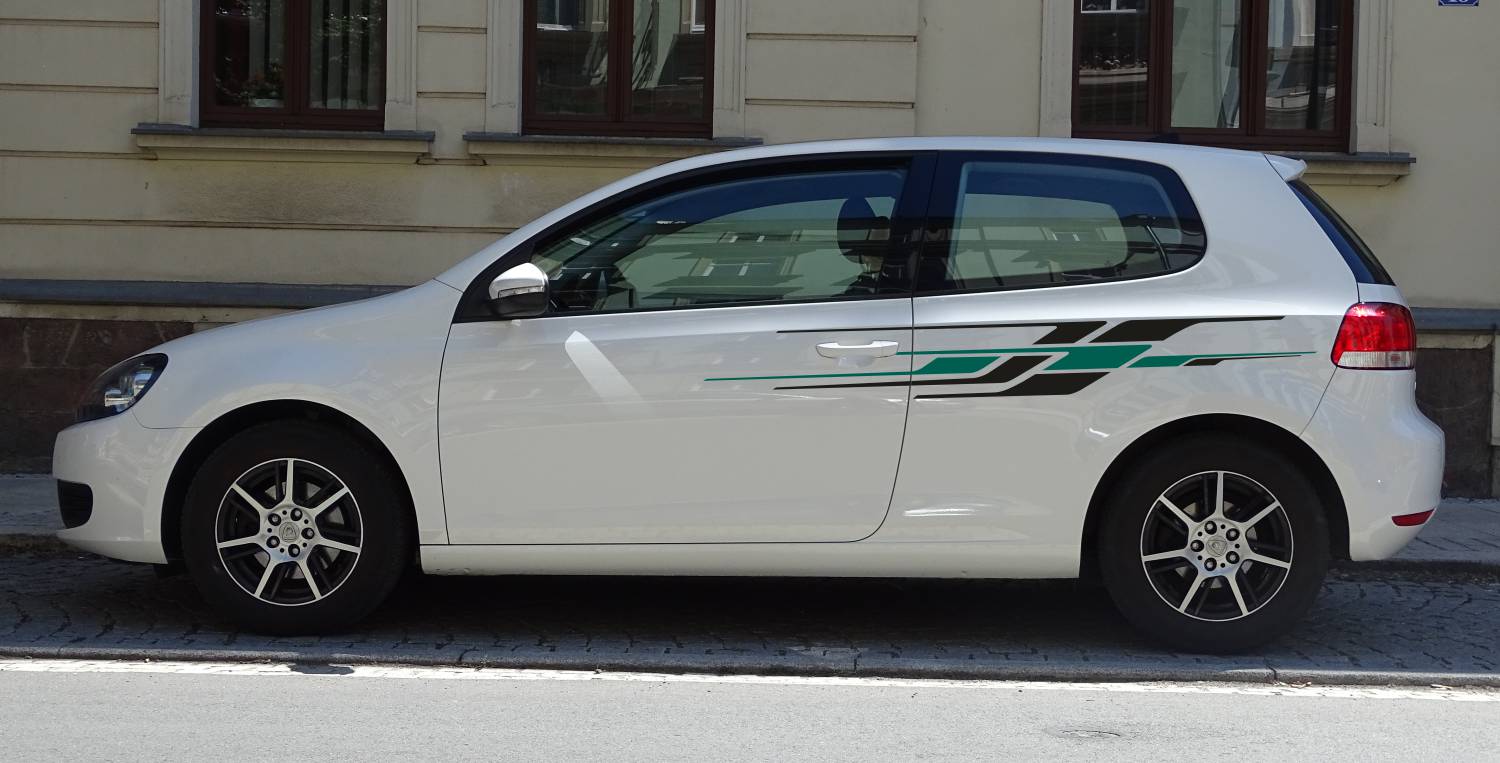 VW Golf 6 Set 301 schwarz/türkis // Foto: Bernd Kaufmann
