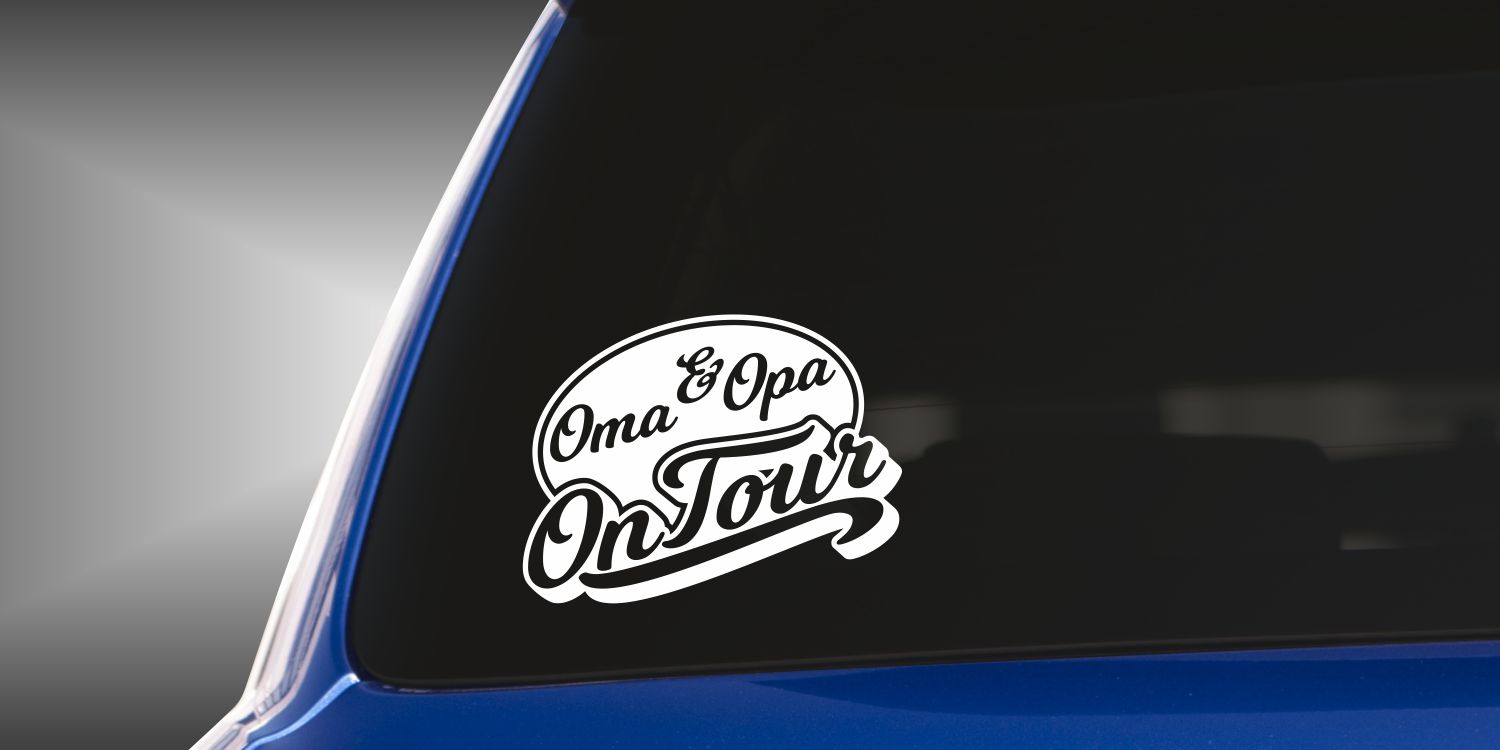 Name on tour Autoaufkleber Sticker für Oma und Opa Babyaufkleber AU 7 