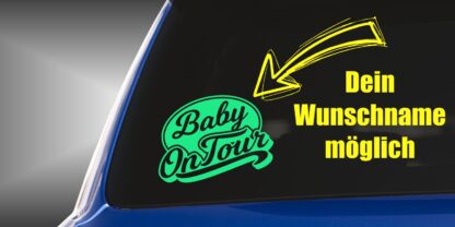 Baby on Tour Sticker mit Wunschname