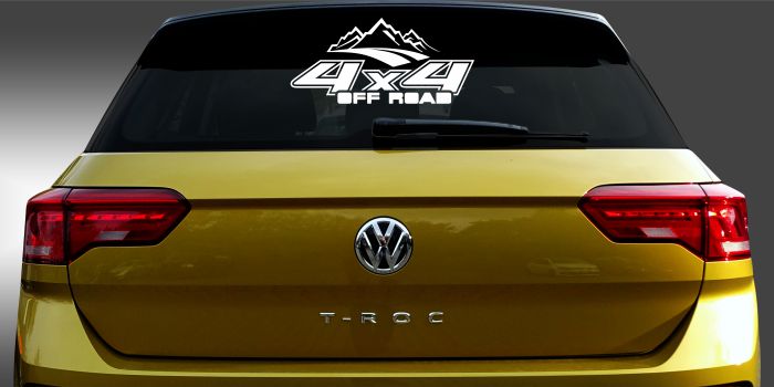 Auto Aufkleber Scheibe beispielsweise hier am VW T-Roc Auto Aufkleber Scheibe beispielsweise hier am VW T-Roc