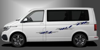 Der T6 Bus Auto Sticker ist ein energiegeladenes Motorsportdesign für Kleinbusse, das dem Fahrzeug eine sportliche und moderne Inszenierung im Design verleihen. Das Set besteht aus modularen Einzelelementen im Baukastenprinzip. Geeignet für glatte, lackierte Fahrzeugoberflächen. Material: Hochwertige Plotterfolie (Mactac), UV-beständig, waschstraßenfest, rückstandslos entfernbar, Haltbarkeit über 10 Jahre.