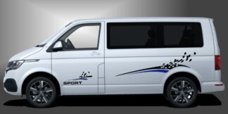 Das T6 Bus Design ist ein dynamischer Style für Kleinbusse und Transporter, der dem Fahrzeug einen sportlichen und modernen Look im Design verleiht. Das Set besteht aus modularen Einzelelementen im Baukastenprinzip. Geeignet für glatte, lackierte Fahrzeugoberflächen. Material: Hochwertige Plotterfolie (Mactac), UV-beständig, waschstraßenfest, rückstandslos entfernbar, Haltbarkeit über 10 Jahre.