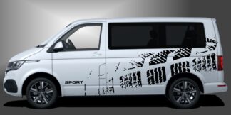 Das T6 Tattoo ist ein beeindruckender Tuningaufkleber für Kleinbusse und Transporter, der dem Fahrzeug ein sportliches und modernes Styling im Design verleiht. Das Set besteht aus modularen Einzelelementen im Baukastenprinzip. Geeignet für glatte, lackierte Fahrzeugoberflächen. Material: Hochwertige Plotterfolie (Mactac), UV-beständig, waschstraßenfest, rückstandslos entfernbar, Haltbarkeit über 10 Jahre.