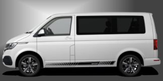 Die Streifen für Multivan sind eine leidenschaftliche Fahrzeuggestaltung für Kleinbusse, die dem Fahrzeug einen sportlichen und modernen Auftritt im Design verleihen. Das Set besteht aus modularen Einzelelementen im Baukastenprinzip. Geeignet für glatte, lackierte Fahrzeugoberflächen. Material: Hochwertige Plotterfolie (Mactac), UV-beständig, waschstraßenfest, rückstandslos entfernbar, Haltbarkeit über 10 Jahre.