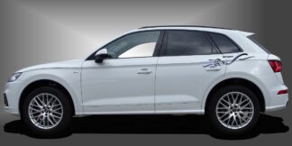 Der coole Autoaufkleber am Auto ist ein brillanter Auto-Sticker für SUVs, der dem Fahrzeug eine sportliche und moderne Erscheinung im Design verleiht. Das Set besteht aus modularen Einzelelementen im Baukastenprinzip. Geeignet für glatte, lackierte Fahrzeugoberflächen. Material: Hochwertige Plotterfolie (Mactac), UV-beständig, waschstraßenfest, rückstandslos entfernbar, Haltbarkeit über 10 Jahre.