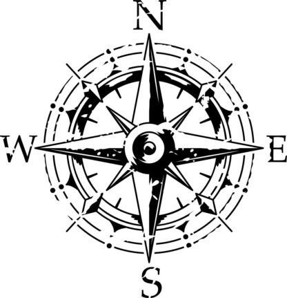 Kompass Aufkleber