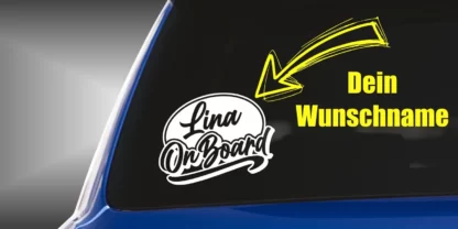 Lina on Board Aufkleber