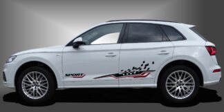 Das Car Stickers Car Design ist ein cooler Tuning-Aufkleber für SUVs, der dem Fahrzeug ein sportliches und modernes Styling im Design verleiht. Das Set besteht aus modularen Einzelelementen im Baukastenprinzip. Geeignet für glatte, lackierte Fahrzeugoberflächen. Material: Hochwertige Plotterfolie (Mactac), UV-beständig, waschstraßenfest, rückstandslos entfernbar, Haltbarkeit über 10 Jahre.