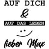 Flaschenaufkleber mit Namen Ansicht