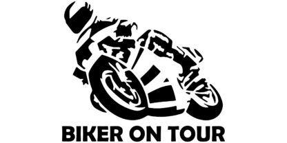 Biker on Tour Aufkleber Ansicht