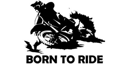 BORN TO RIDE Aufkleber Ansicht