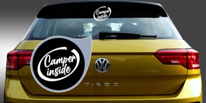 Camper inside Stickers Heckscheibe