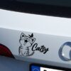 süße Katze Aufkleber Heckscheibe