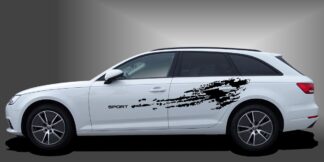 Auto Sticker Car Sticker in Schwarz auf weißem Audi A4 Avant