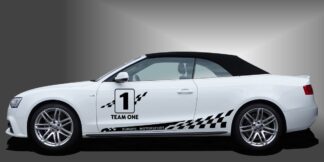 Auto Style in Schwarz auf weißem Audi A3 Cabrio