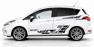 Auto Tattoo in Schwarz auf einem weißen Ford B-Max