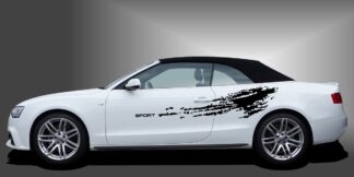 Autosticker Car Sticker in Schwarz auf weißem Audi A3 Cabrio