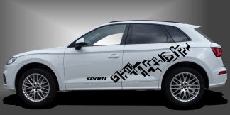 Car Sticker Aufkleber Design in Schwarz auf weißem Audi Q5