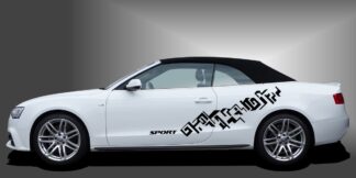 Car Sticker Car Tattoo in Schwarz auf weißem Audi A3 Cabrio