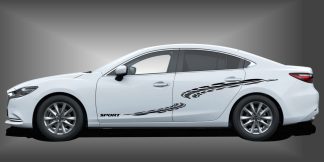 Car Sticker Design in Schwarz auf weißem Mazda 6