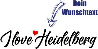 I love Sticker als origineller und fantastischer Carsticker in Schwarz auf weißer glatter Fläche