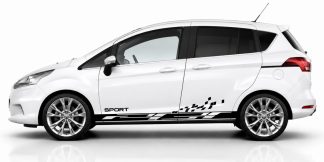 Karo Streifen in Schwarz auf einem weißen Ford B-Max