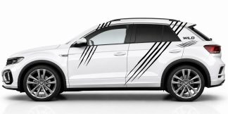 Krallen Auto in Schwarz auf einem weißen VW T-Roc