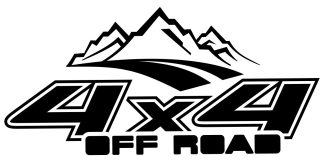 Sticker Heckscheibenaufkleber 4×4 als originelles, cooles Car-Tattoo in Schwarz auf weißer glatter Fläche