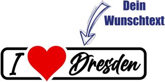 Sticker Herz Aufkleber als originelles und einzigartiges Auto-Tattoo in Schwarz auf weißer glatter Fläche