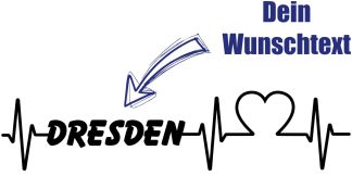 Sticker Herzschlag Aufkleber als originelles und cooles Sticker-Motiv in Schwarz auf weißer glatter Fläche