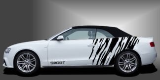 Style in Schwarz auf weißem Audi A3 Cabrio