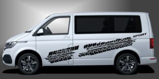 T6 Bus Car Stickers in Schwarz auf weißem VW T6