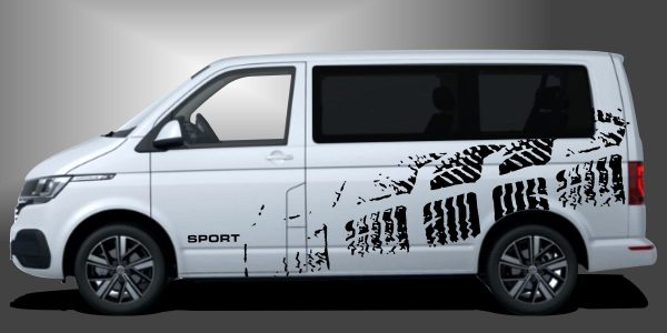 T6 Tattoo in Schwarz auf weißem VW T6