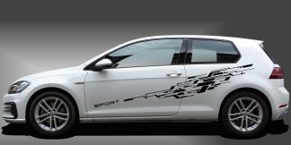 Top Autoaufkleber in Schwarz auf weißem VW Golf 7